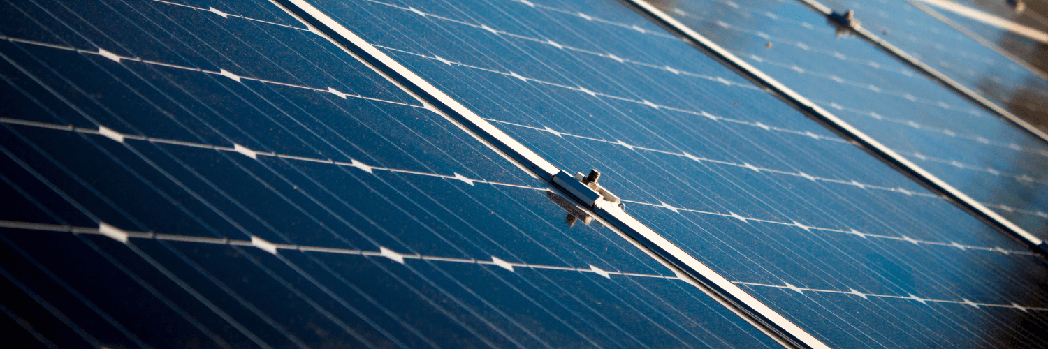 Close-up of a solar panel capturing sunlight for energy production